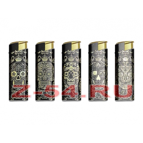 Турбо (Oney JМ-07) Jet пламя МЕТАЛЛ Золотой череп 1*50*200